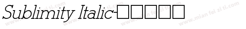 Sublimity Italic字体转换
